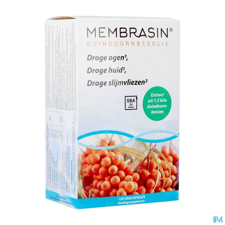 Membrasin Duindoornbesolie Voedingssupplement Omega Vetzuren 150 Capsules