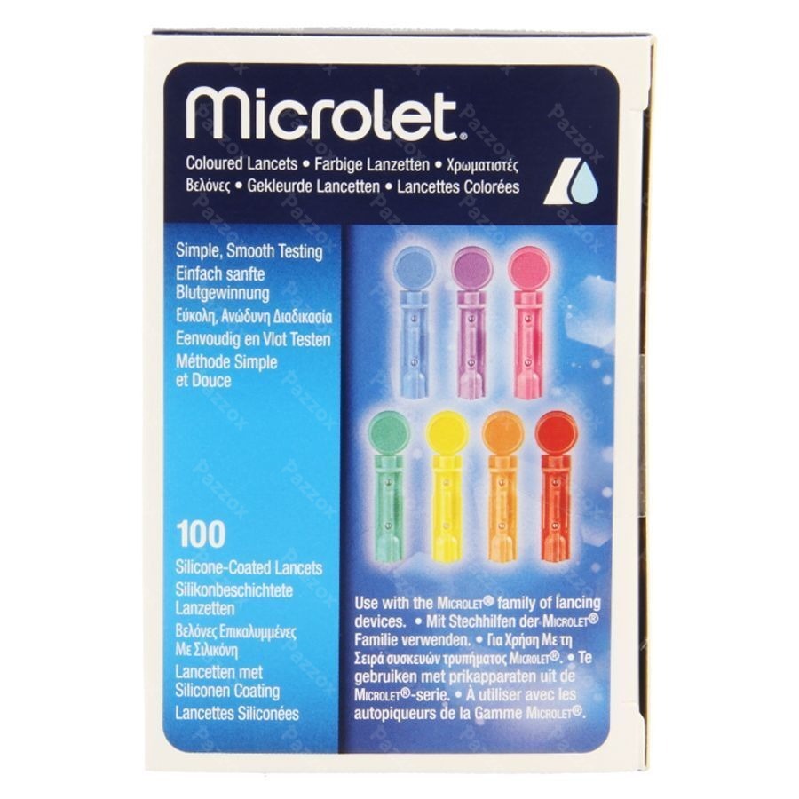 Ascencia Microlet Lancetten Ster Gekleurd 100