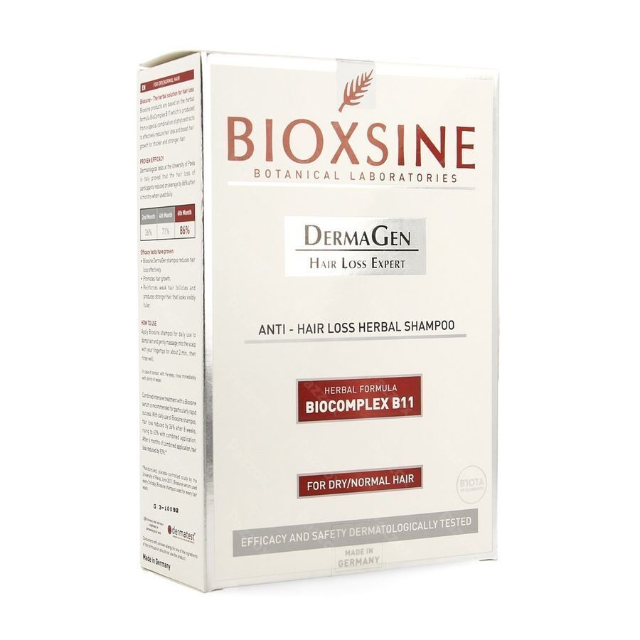 Bioxsine DermaGen Herbal Shampoo Anti Haaruitval Normaal Tot Droog Haar 300ml