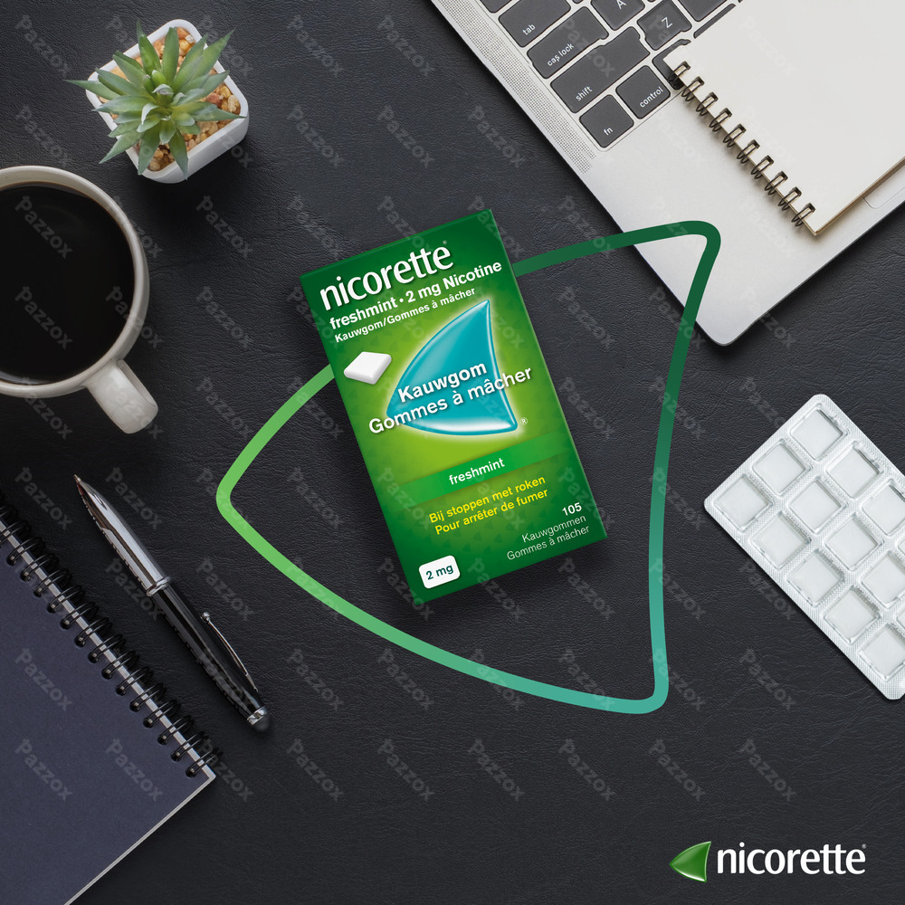 Nicorette Fruit Kauwgom Suikervrij 105x2mg