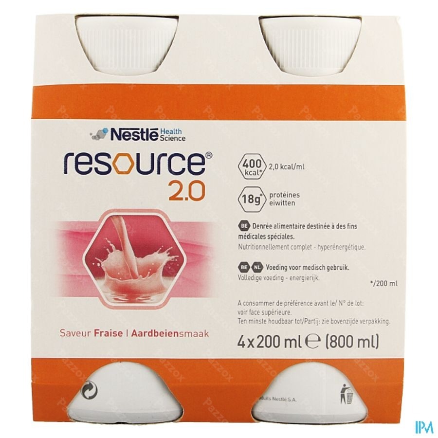 Resource 2.0 Aardbei 4x200ml