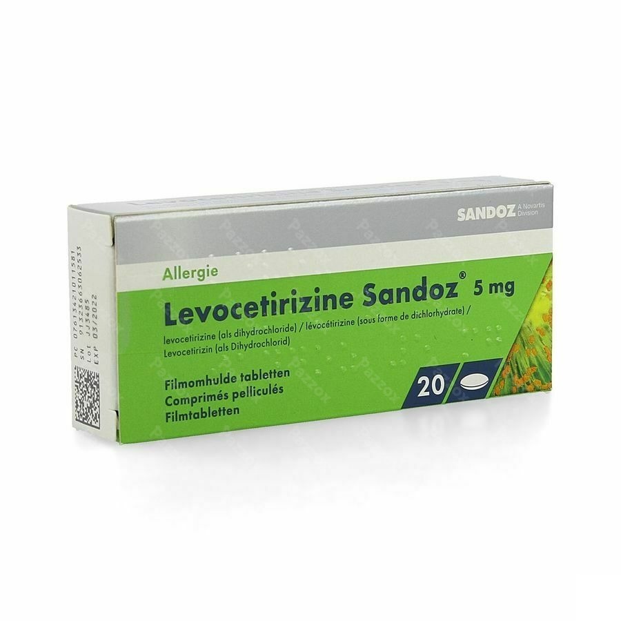 Levocetirizine Sandoz 5mg 20 Tabletten