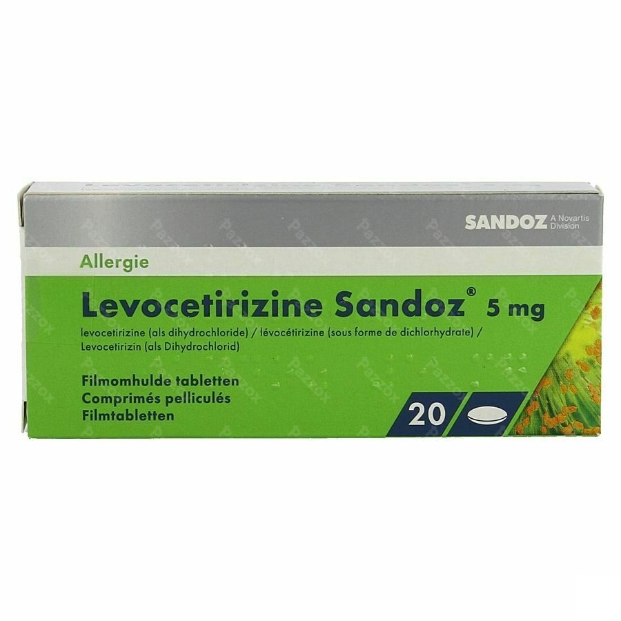 Levocetirizine Sandoz 5mg 20 Tabletten