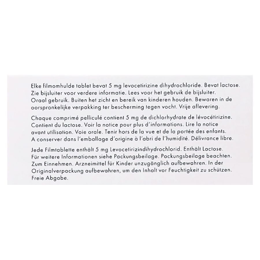 Levocetirizine Sandoz 5mg 100 Tabletten