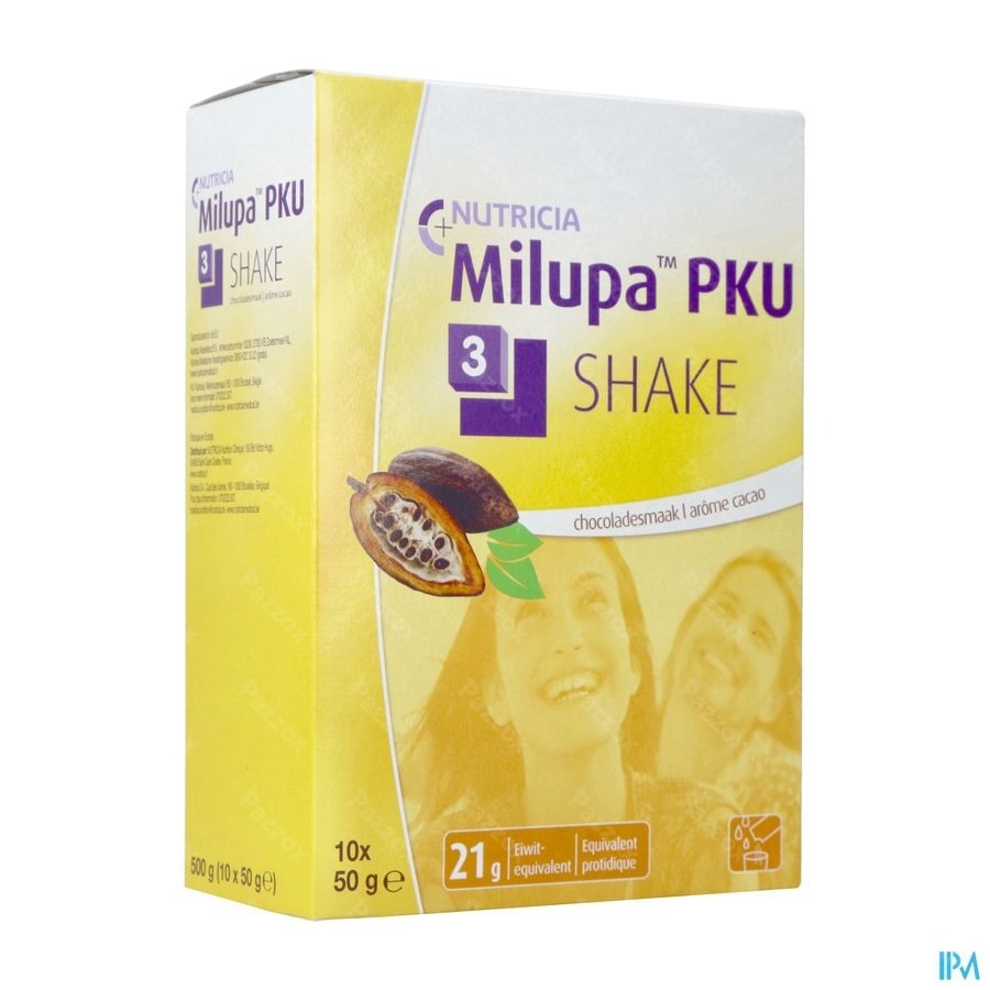 Milupa Pku 3 Shake Chocolade Zakje 10x50g