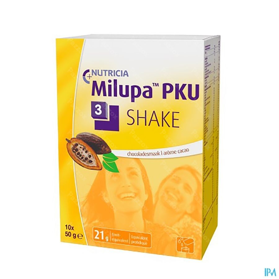 Milupa Pku 3 Shake Chocolade Zakje 10x50g