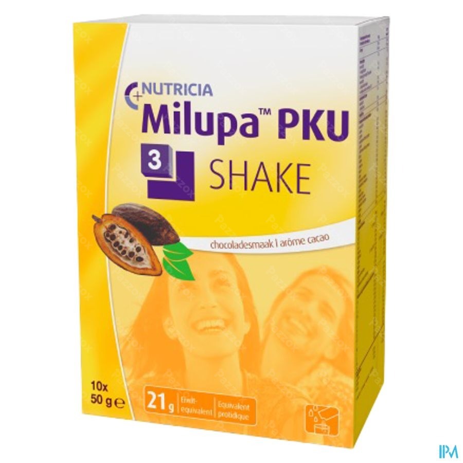 Milupa Pku 3 Shake Chocolade Zakje 10x50g