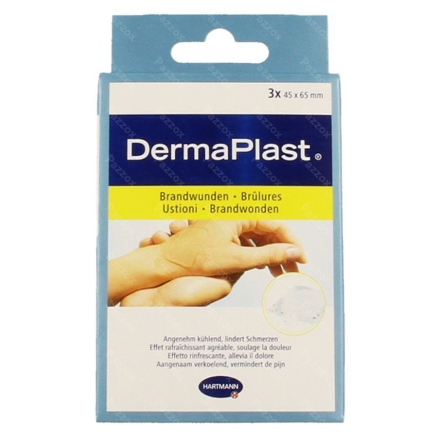 Dermaplast Pleister Brandwond. 4,5x6,5cm 3 5362411