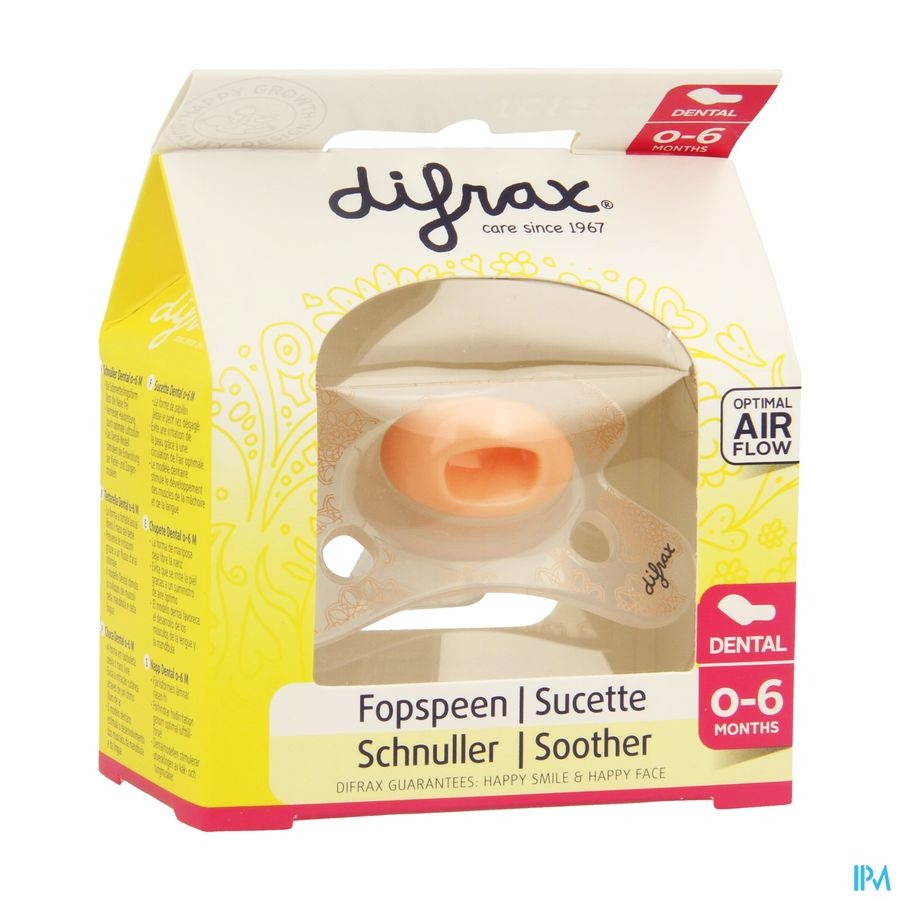 Difrax Fopspeen Silicoon Mini-dental Girl 0-6m 799