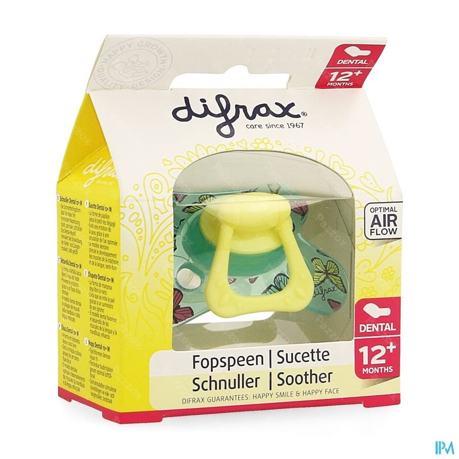 Difrax Fopspeen Dental Semi Filled Girl +12m 346