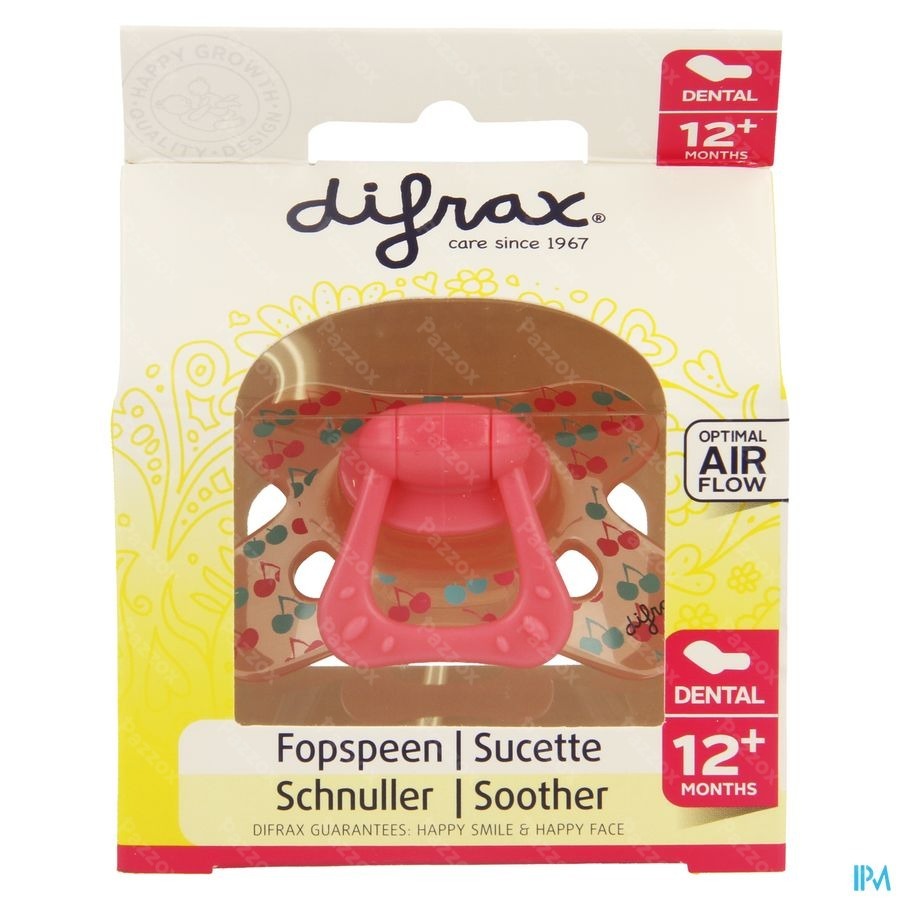 Difrax Fopspeen Dental Semi Filled Girl +12m 346