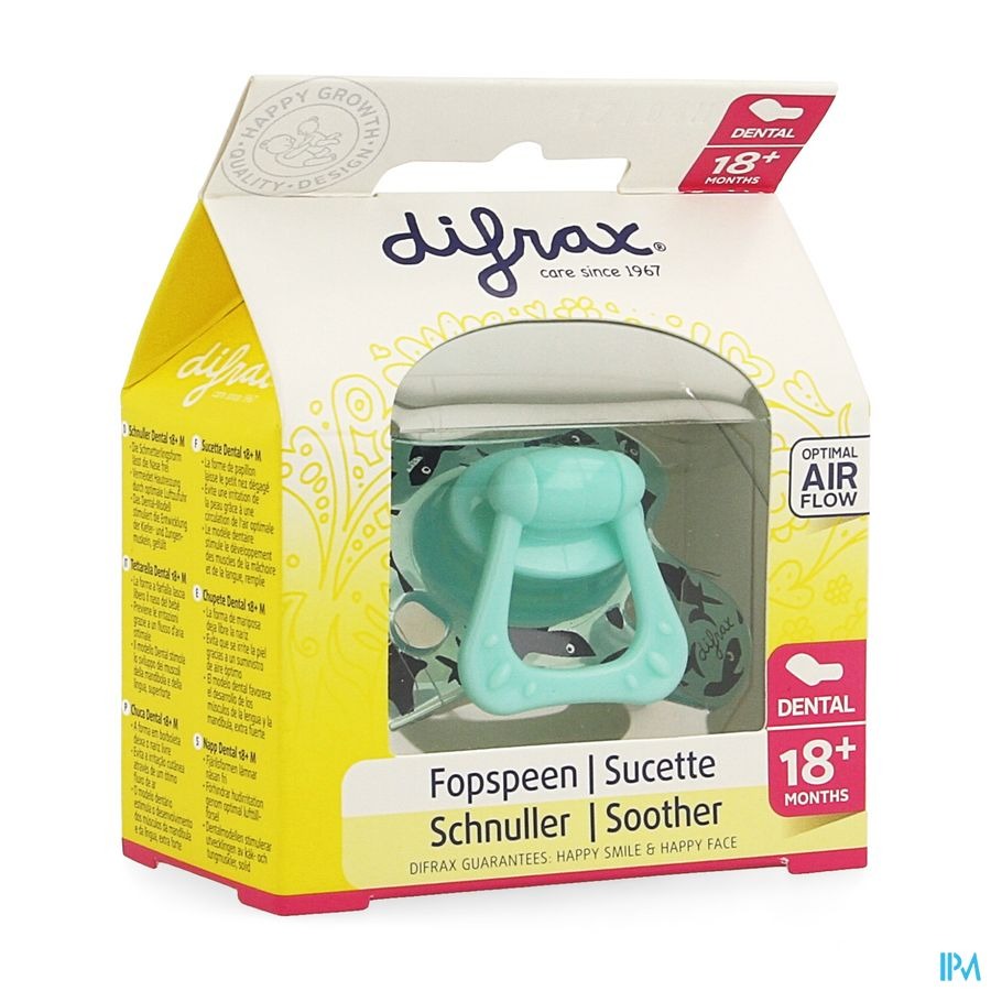 Difrax Fopspeen Sil Dental Xtr Sterk Boy 18m+ 342