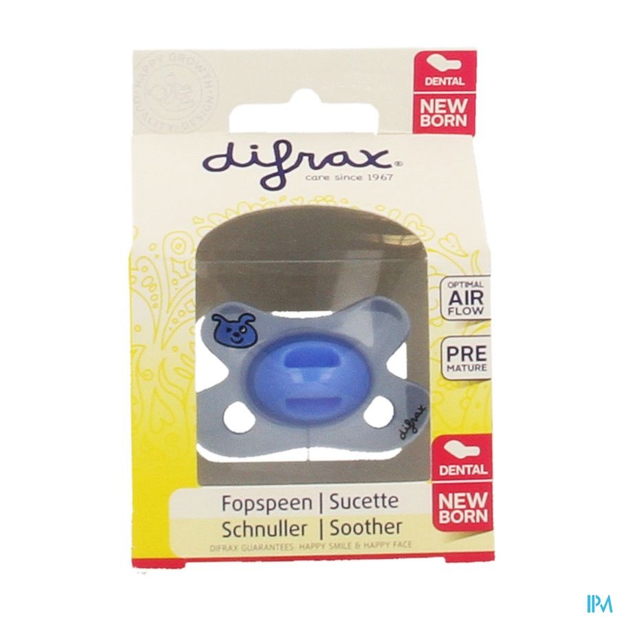 Difrax Fopspeen Newborn Dental Sil Boy -2/2m 1 796