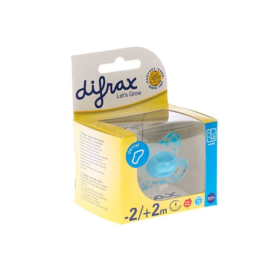 Difrax Fopspeen Newborn Dental Sil Boy -2/2m 1 796