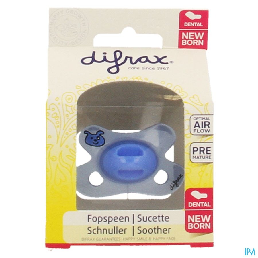 Difrax Fopspeen Newborn Dental Sil Boy -2/2m 1 796