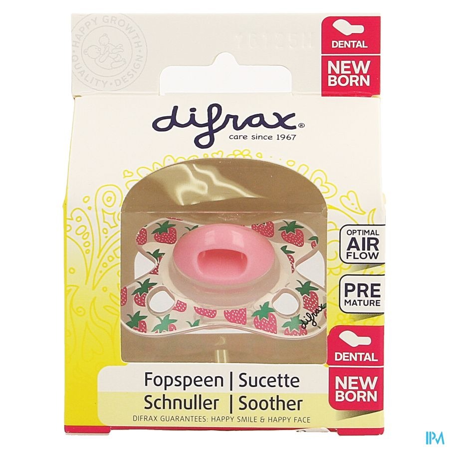 Difrax Fopspeen Newborn Dental Sil Girl-2/2m 1 796