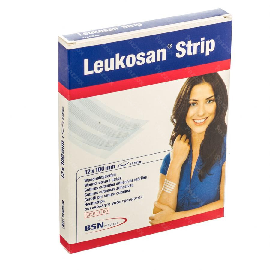 Leukosan Strip Ster 12x100mm Wit 2x 6 7262810
