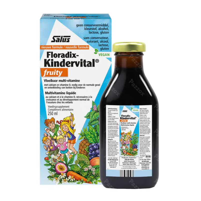 Floradix Kindervital Fruity 250ml kopen Pazzox, online apotheek