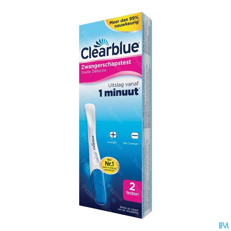 Clearblue Zwangerschapstest Snelle Detectie 2 testen