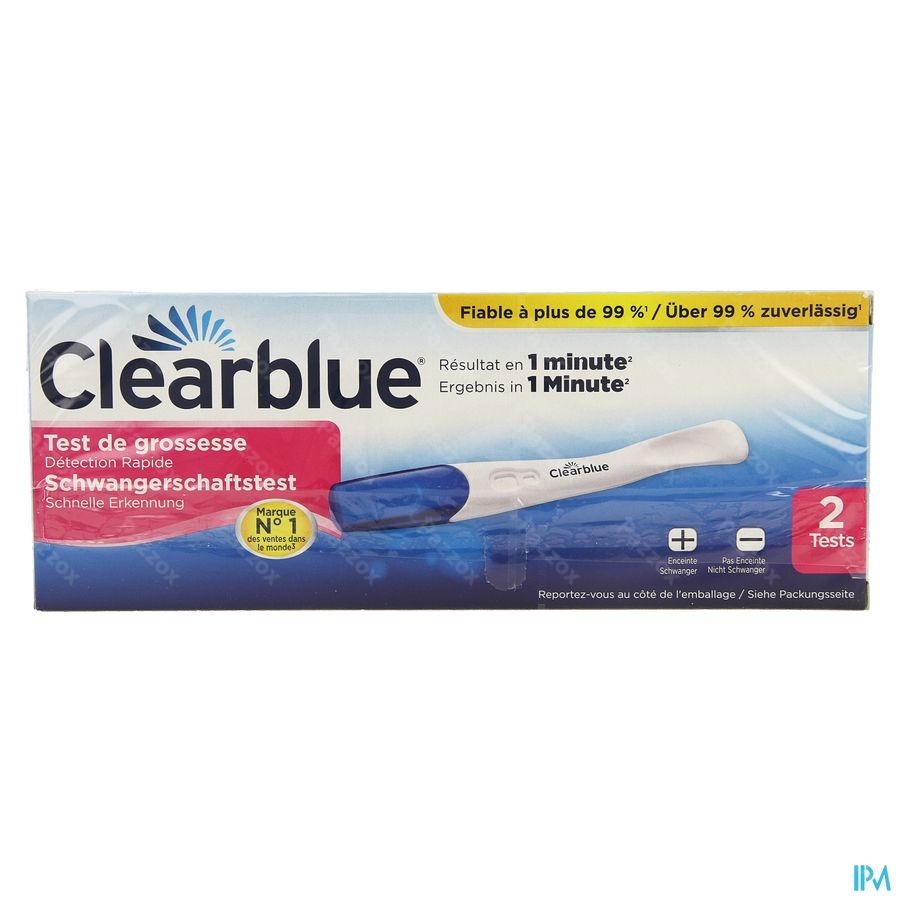 Clearblue Zwangerschapstest Snelle Detectie 2 testen