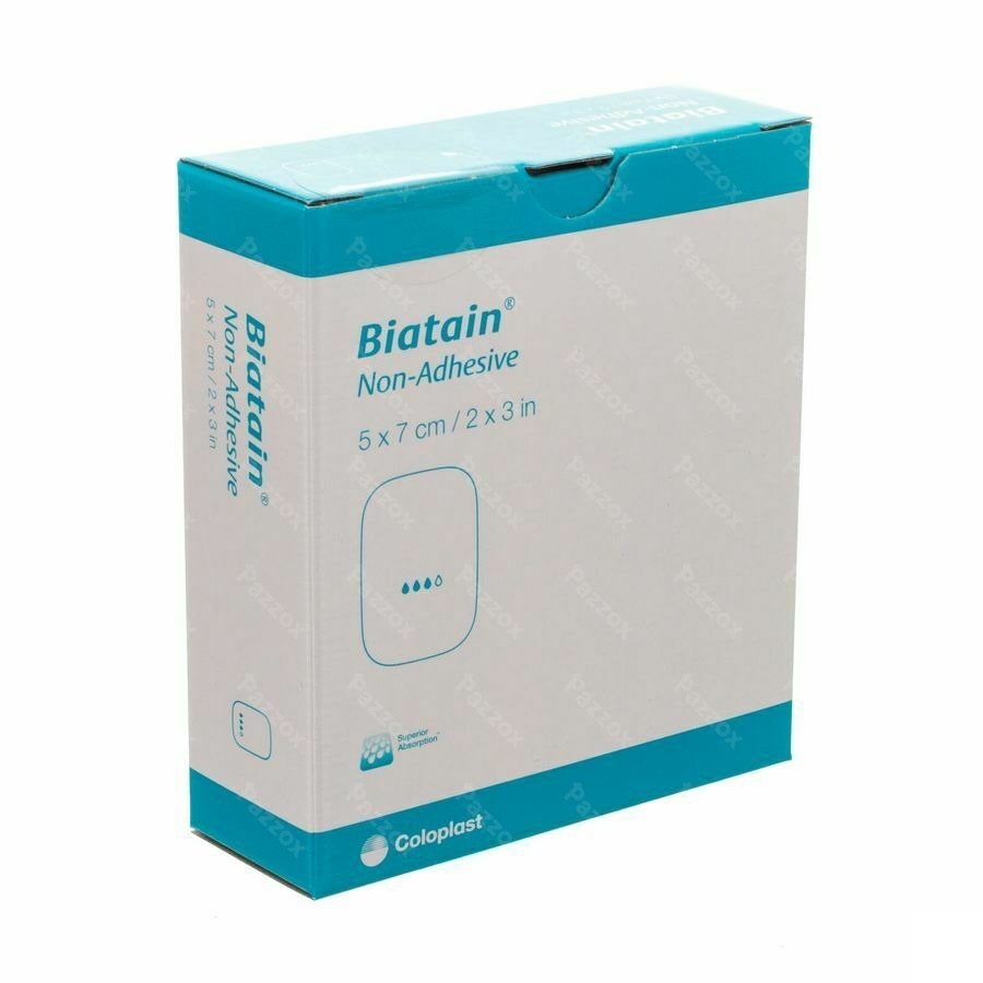 Biatain Schuimverband N/adh 5,0x 7,0cm 10 36105