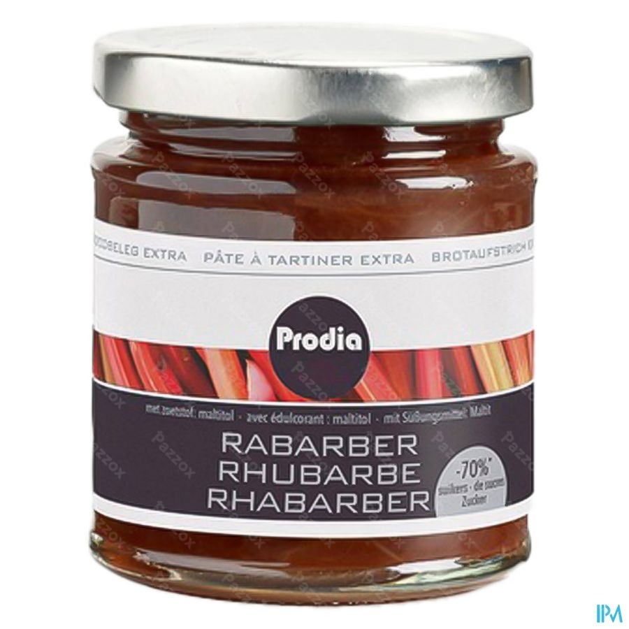 Prodia Broodbeleg Extra Rabarb.maltit.215g Revogan
