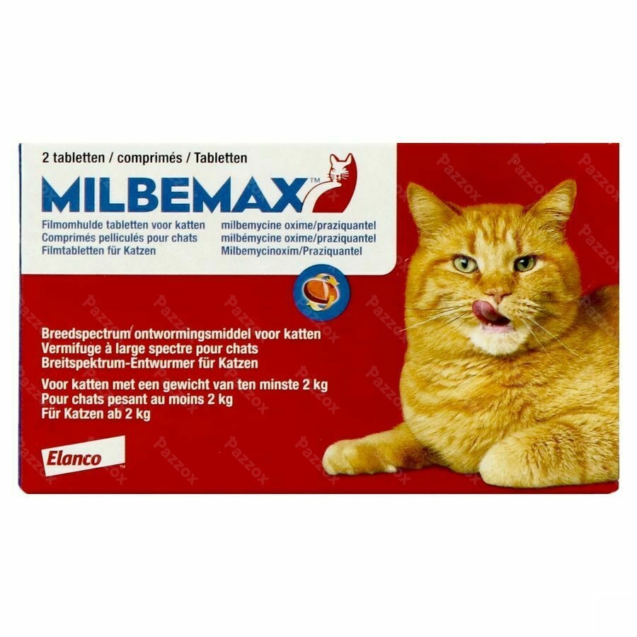 Milbemax Katten Filmomh Tabl Blister 1x2