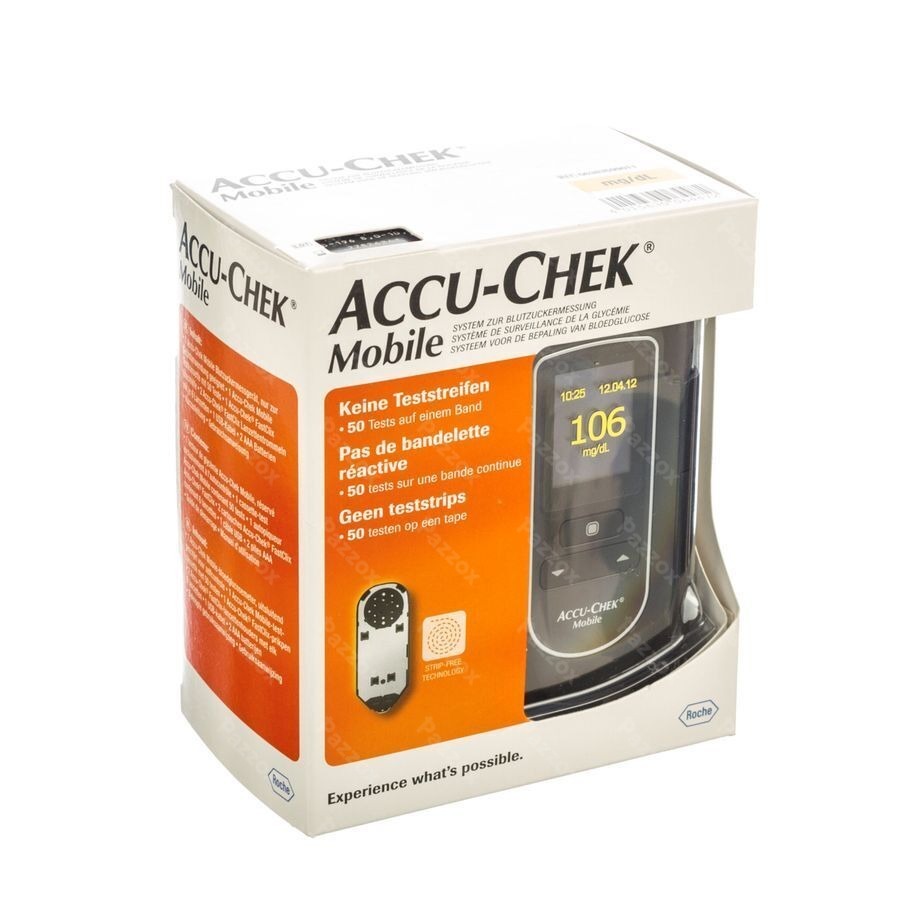 Accu Chek Mobile Testcassette Bloedglucose 50 Beurten