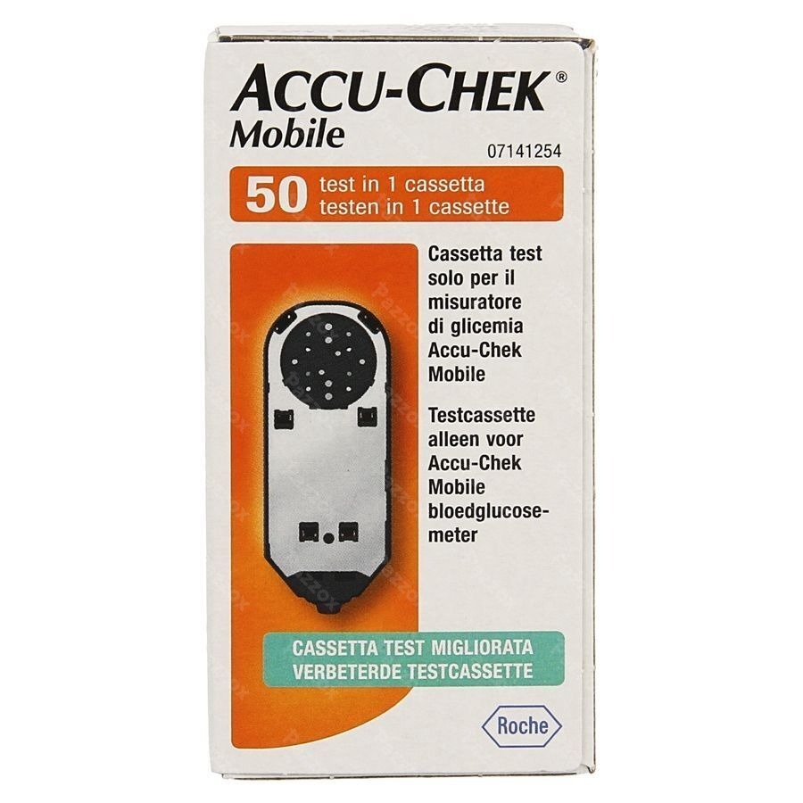 Accu Chek Mobile Testcassette Bloedglucose 50 Beurten