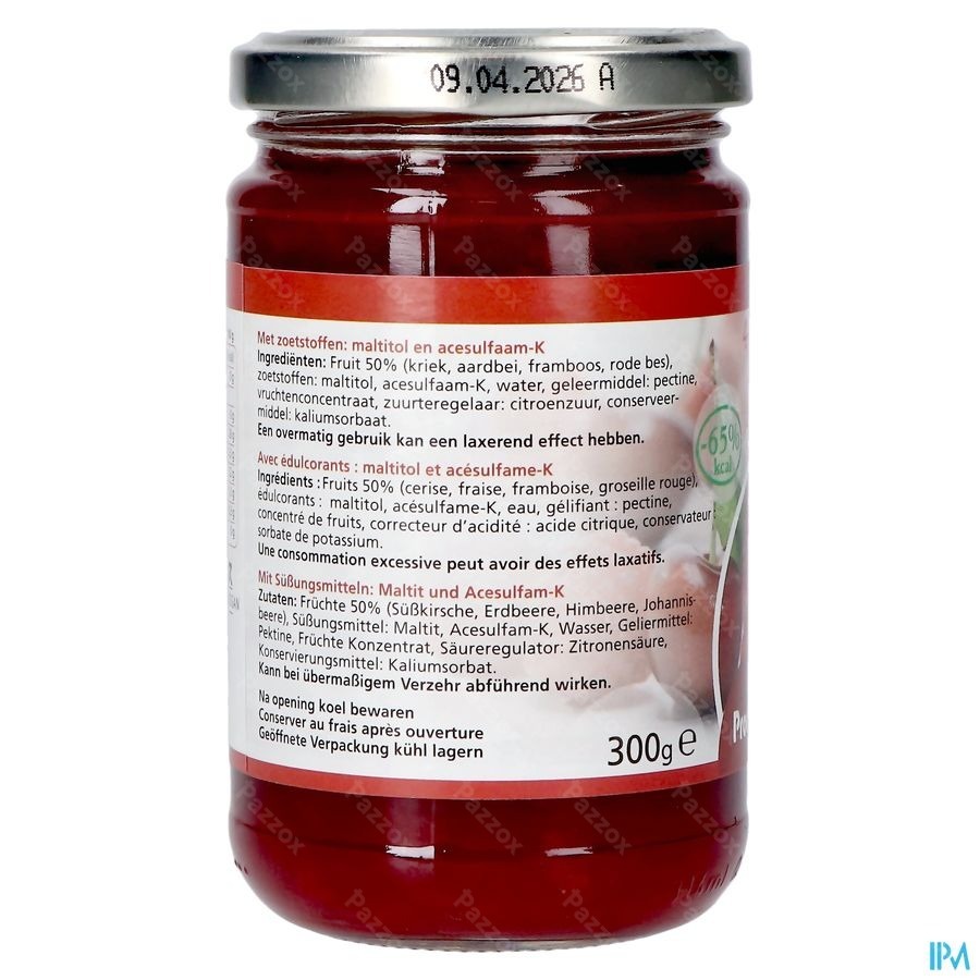 Prodia Broodbeleg 4 Vrucht+maltit300g 6189 Revogan