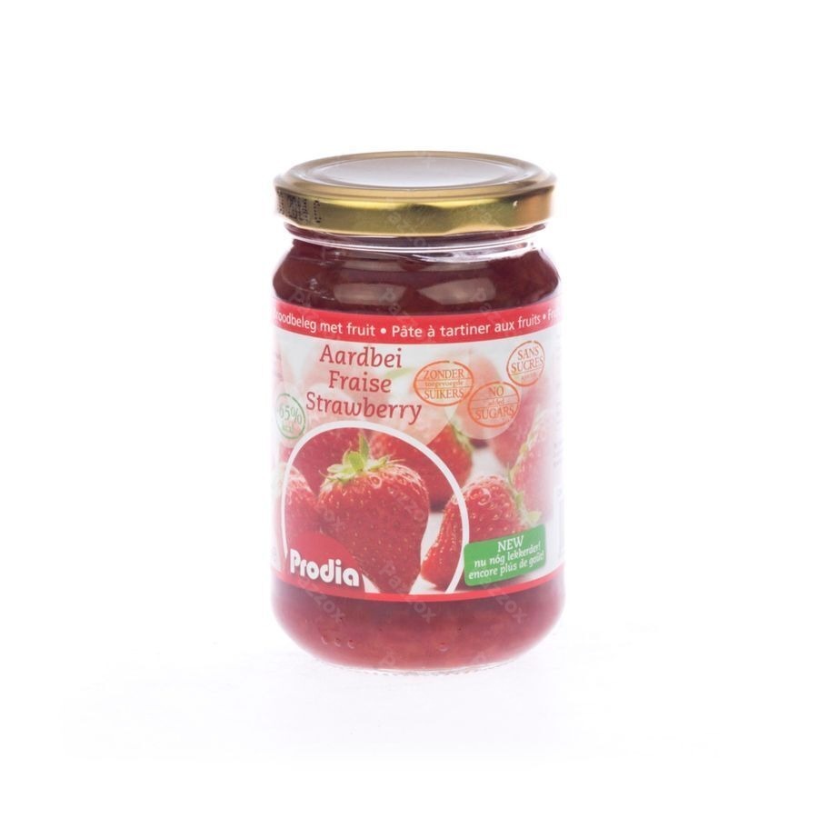 Prodia Broodbeleg Aardbei+maltit.300g 6071 Revogan