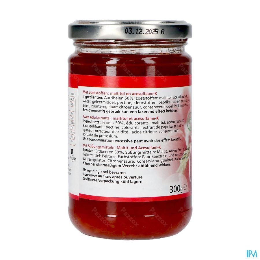 Prodia Broodbeleg Aardbei+maltit.300g 6071 Revogan