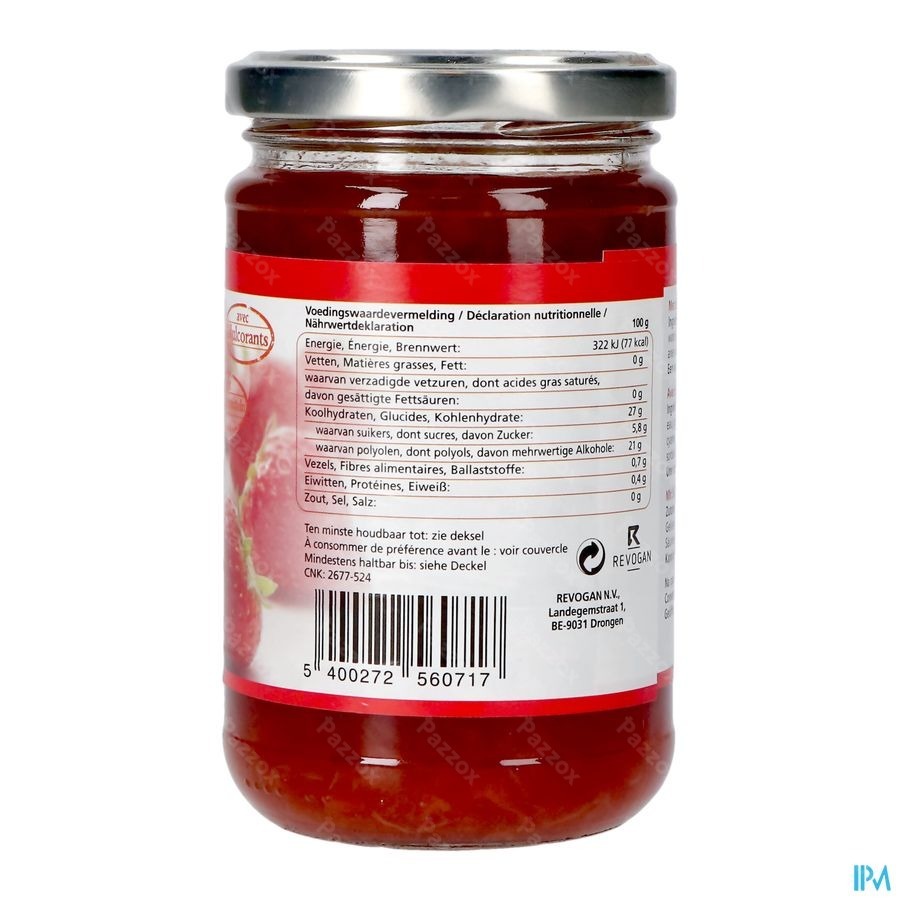 Prodia Broodbeleg Aardbei+maltit.300g 6071 Revogan