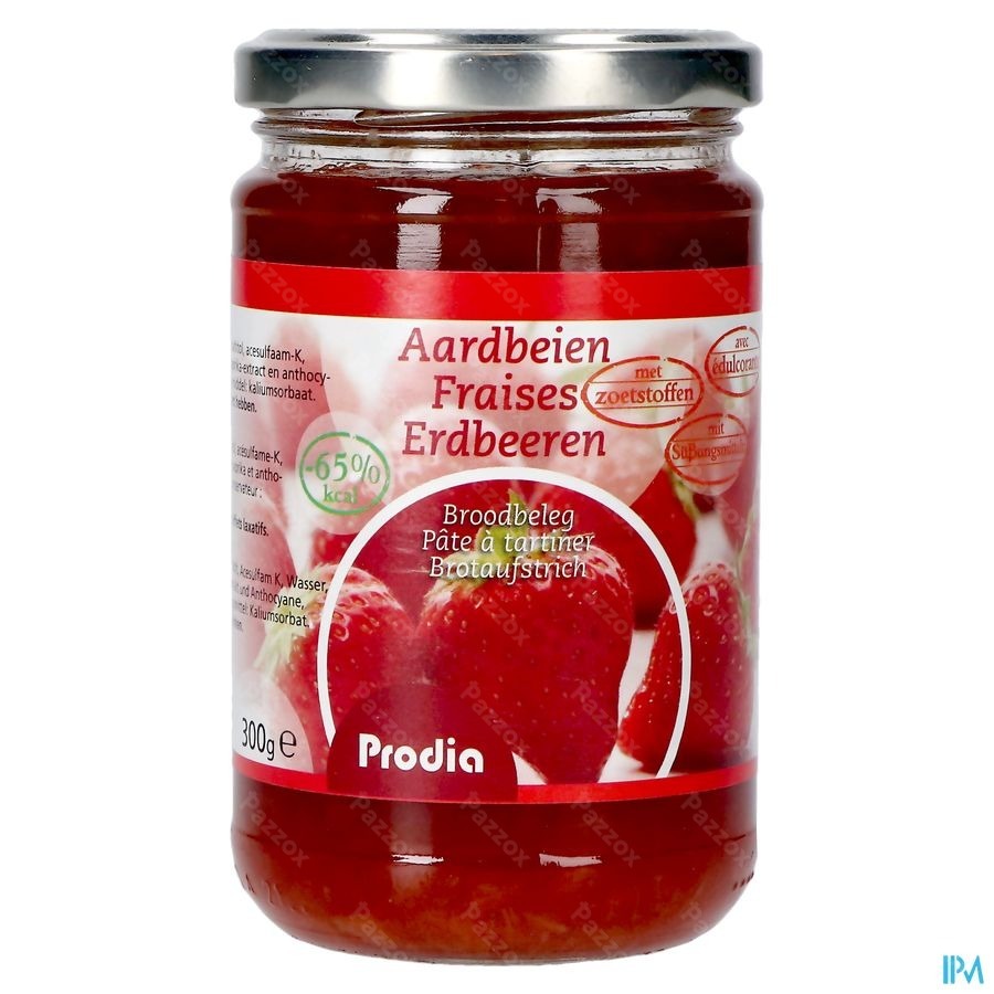 Prodia Broodbeleg Aardbei+maltit.300g 6071 Revogan
