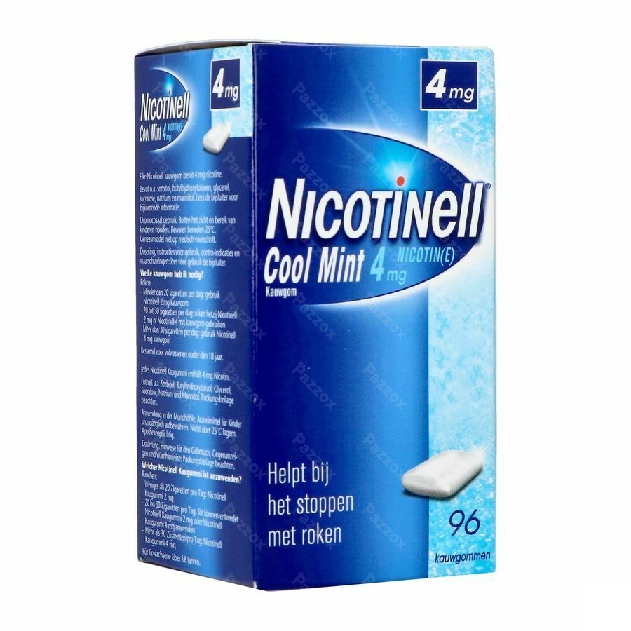 Nicotinell Cool Mint 4mg Kauwgom 96
