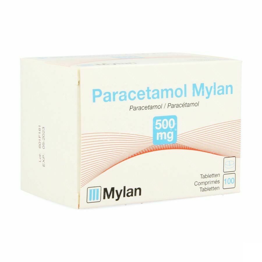 Paracetamol Mylan 500mg Tabl 100