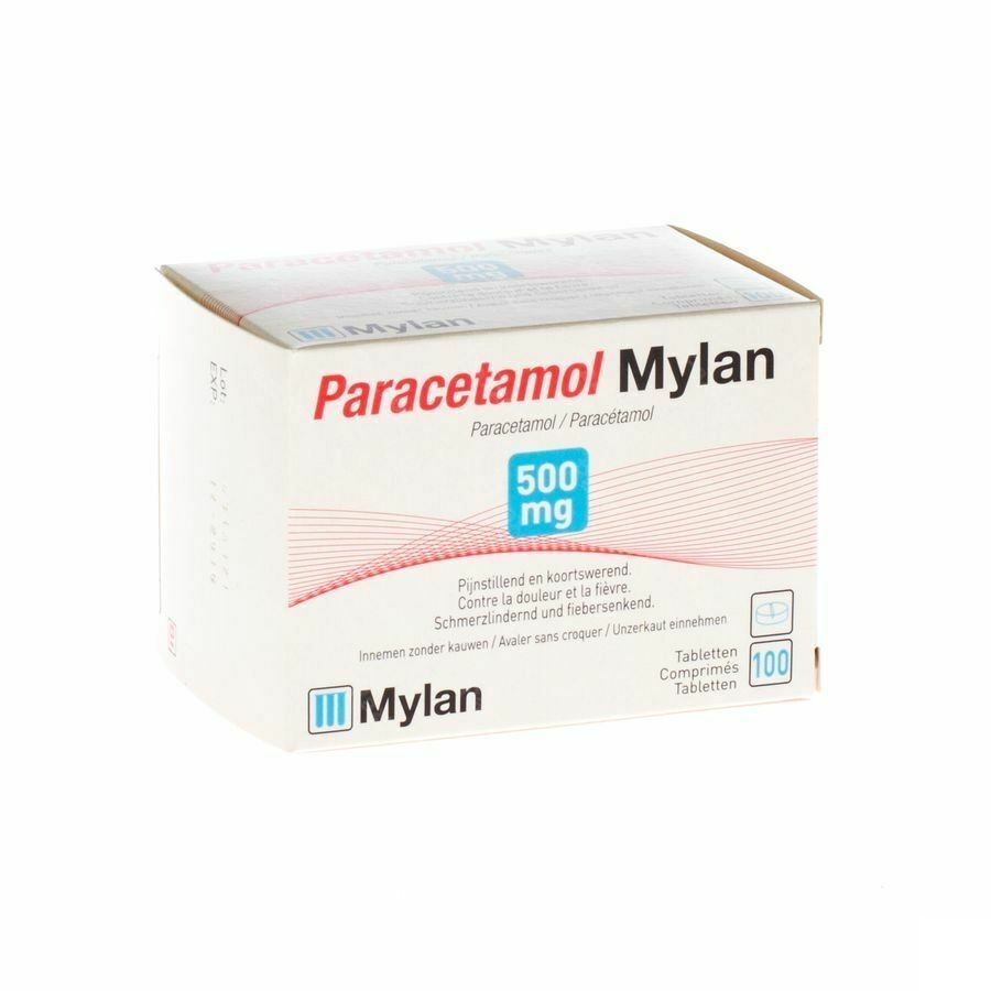Paracetamol Mylan 500mg Tabl 100