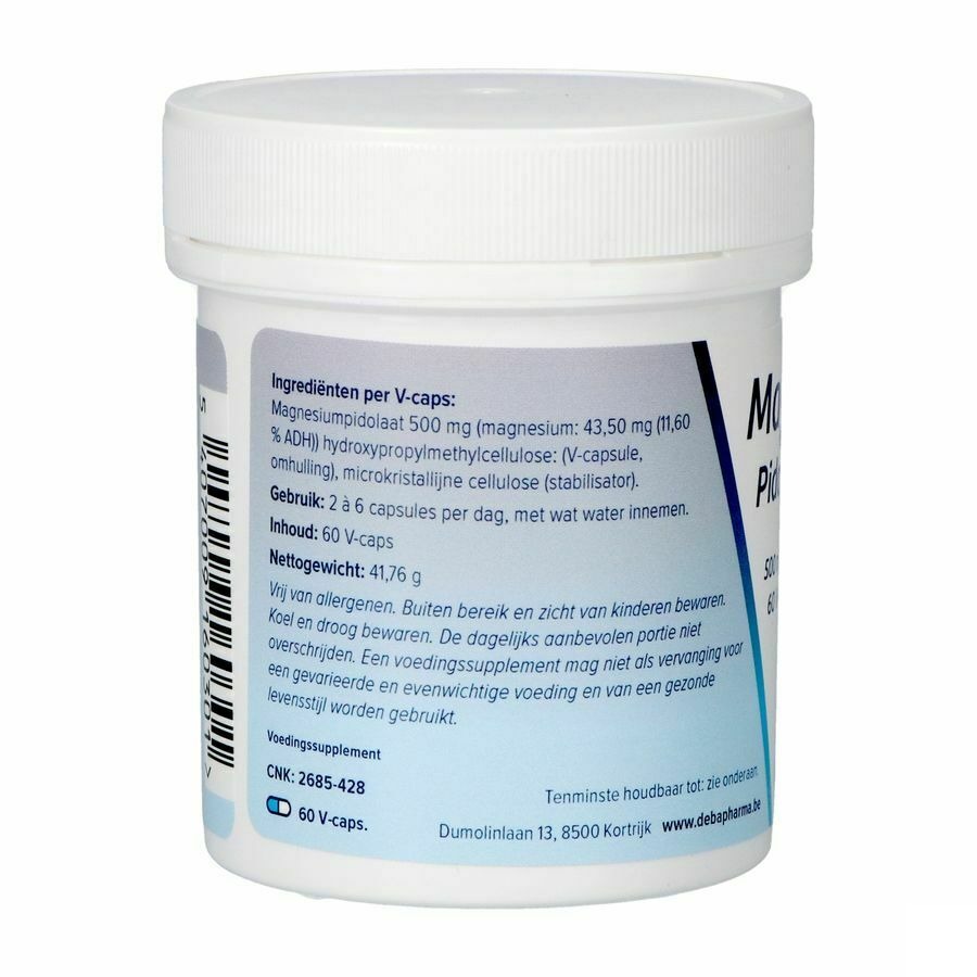 Magnesiumpidolaat V-caps 60x500mg Deba