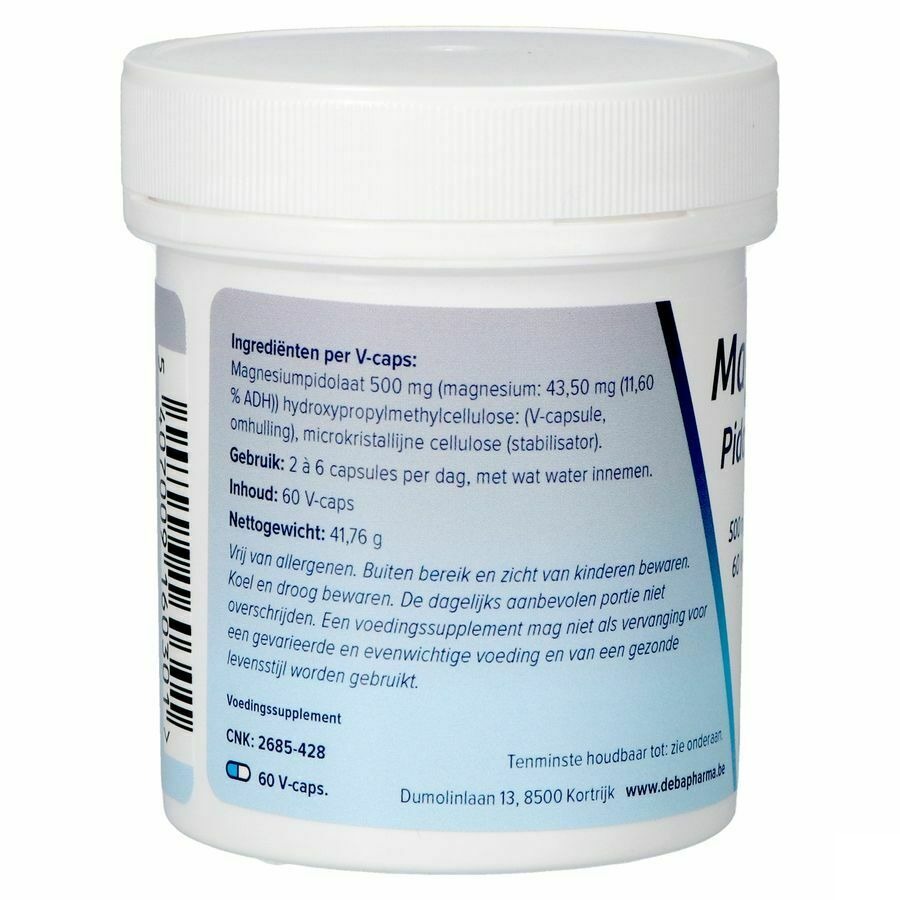 Magnesiumpidolaat V-caps 60x500mg Deba