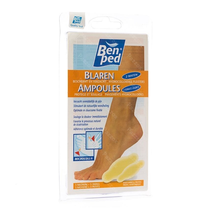 Benped Pleister Blaren Teen-vinger 3xmed.+ 3xsmall