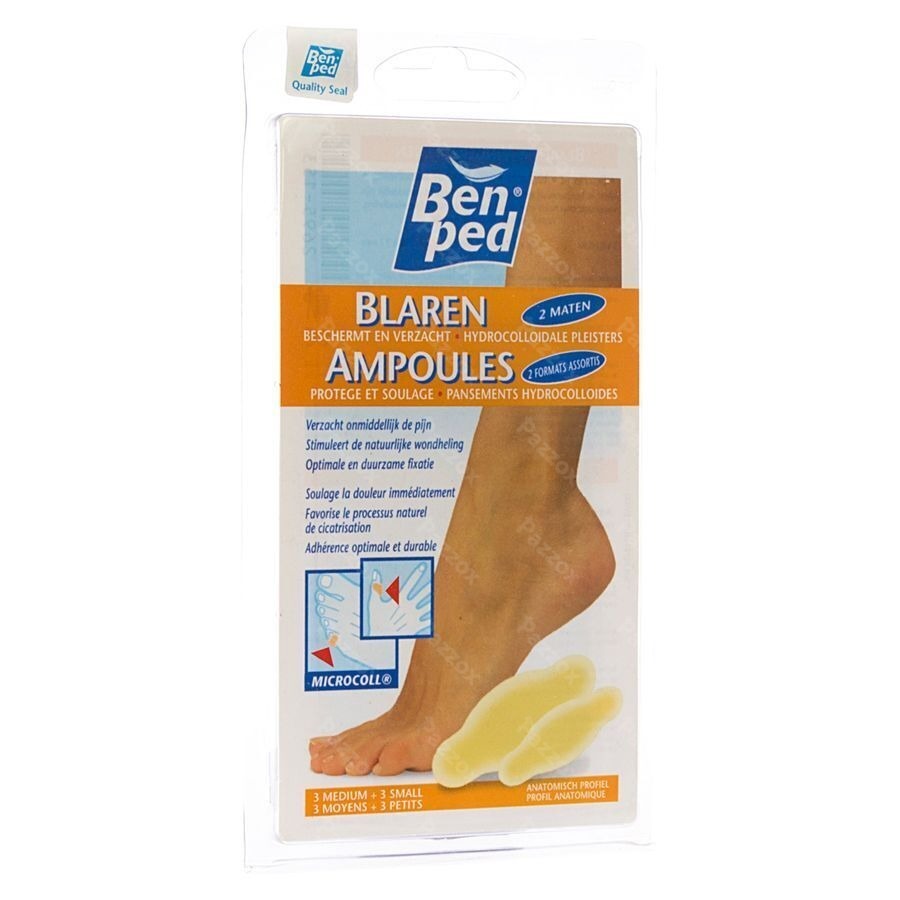 Benped Pleister Blaren Teen-vinger 3xmed.+ 3xsmall