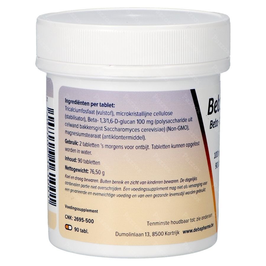 Beta-glucan 100mg Tabl 90 Deba