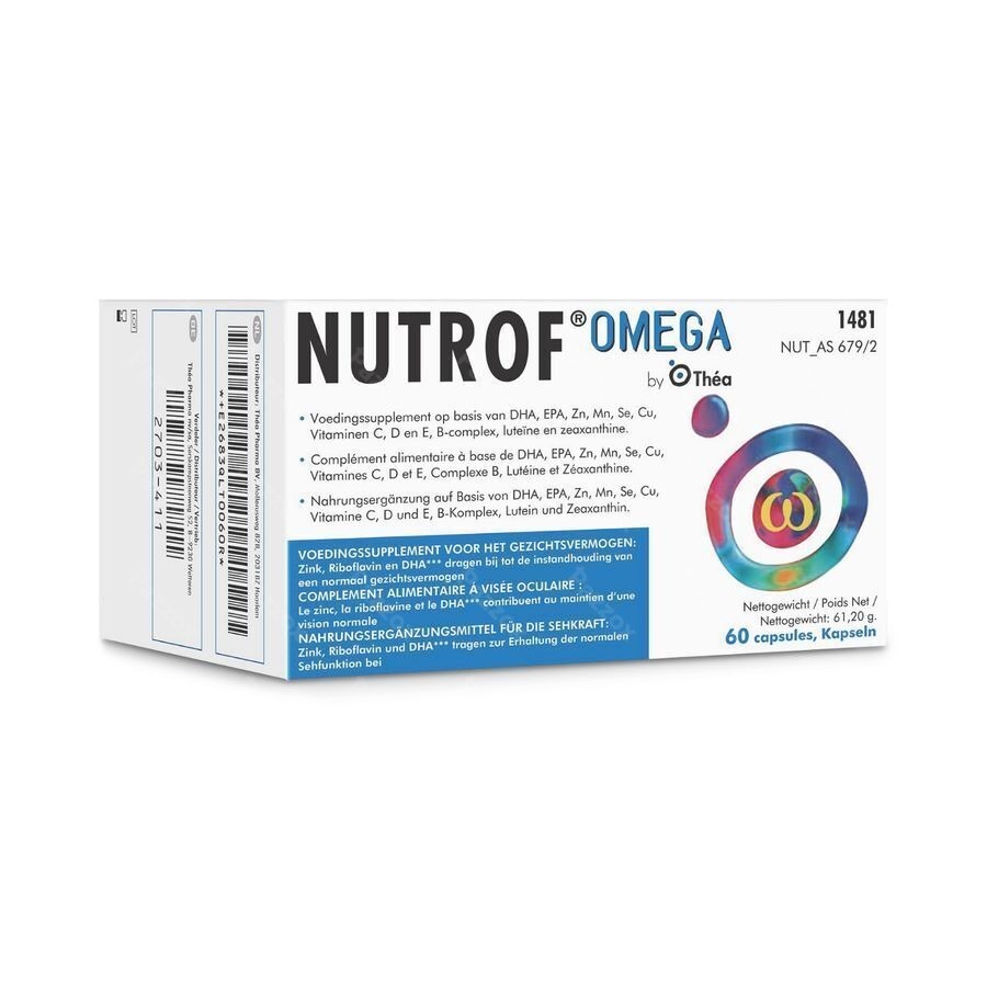 Nutrof Omega Voedingssupplement Ogen 60 Capsules