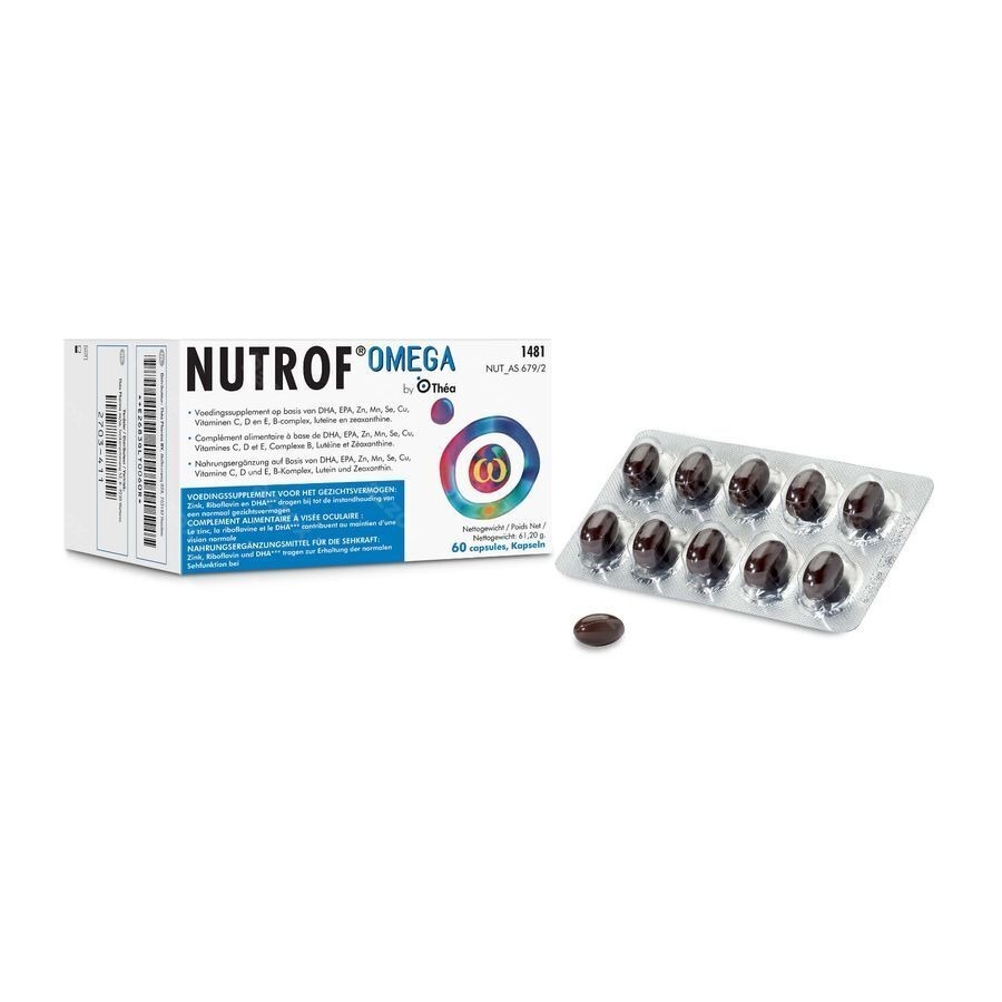Nutrof Omega Voedingssupplement Ogen 60 Capsules