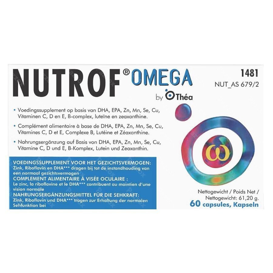 Nutrof Omega Voedingssupplement Ogen 60 Capsules