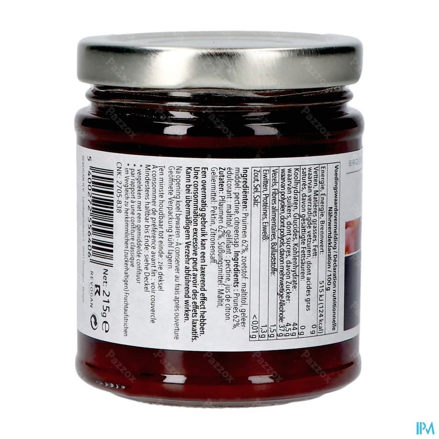 Prodia Broodbeleg Extra Pruimen 215g 5640 Revogan
