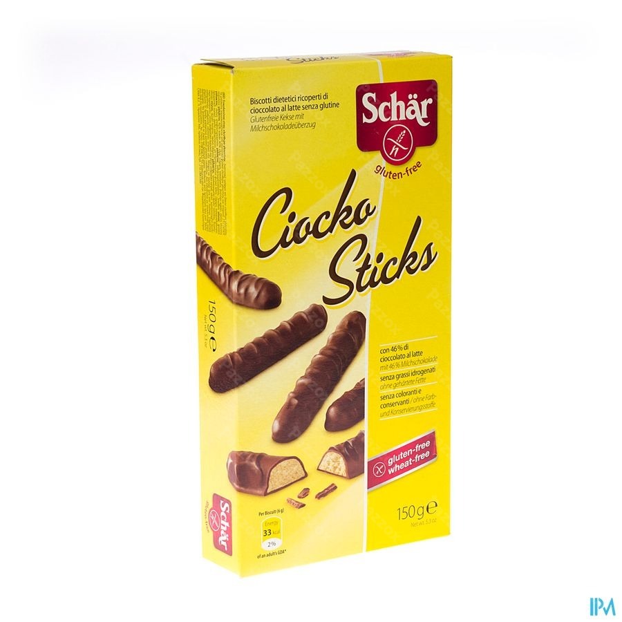 Schar Chiocko Sticks Glutenvrij 150g 6544 Revogan