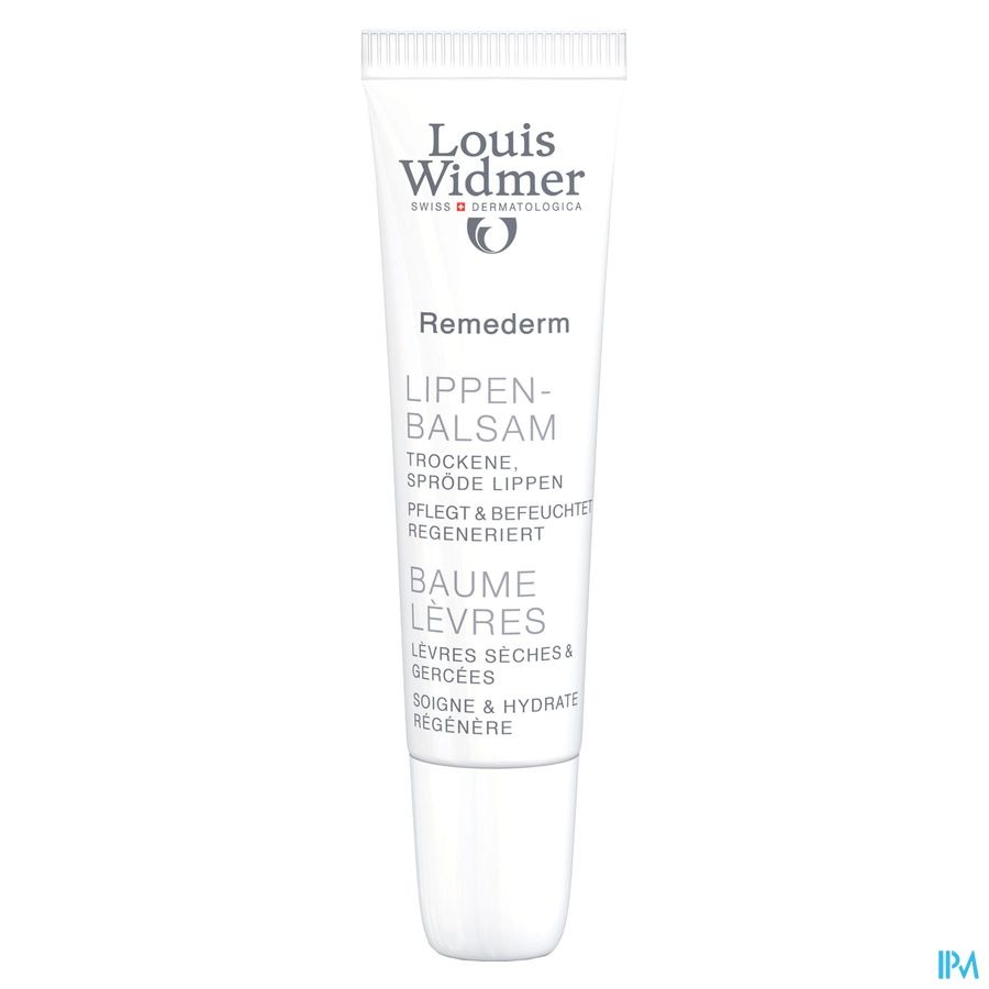 Louis Widmer Remederm Lippenbalsem Zonder Parfum Tube 15ml