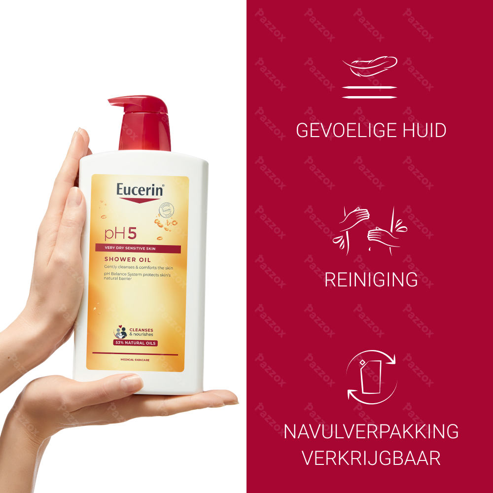 Geliefde bespotten item Eucerin pH5 Doucheolie Zeer Droge en Gevoelige Huid 1l kopen - Pazzox