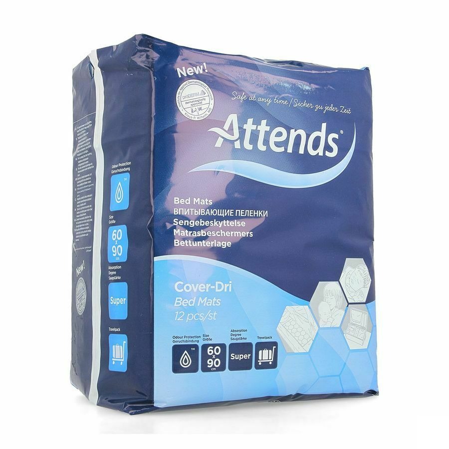 Attends Cover Dri Plus Super Onderl.60x 90cm 1x12